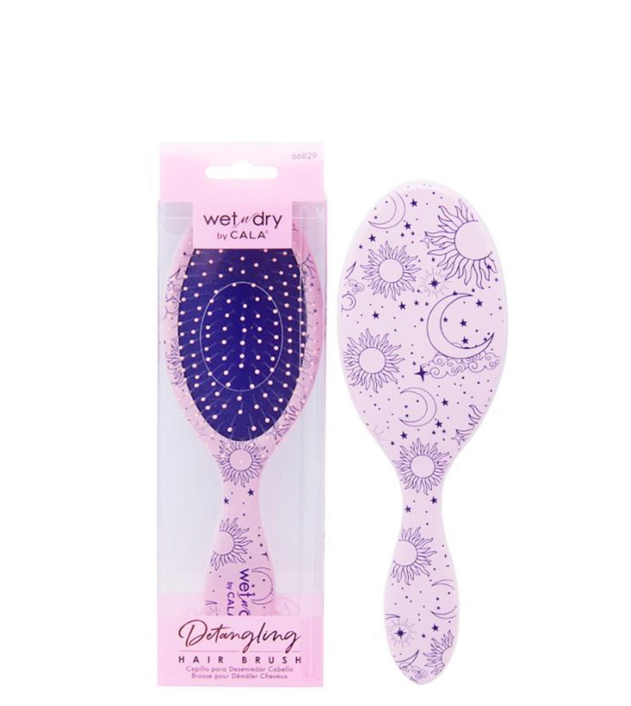 Wet-n-dry detangling hair brush