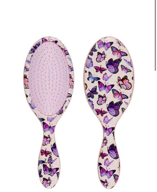 Wet-n-dry detangling hair brush